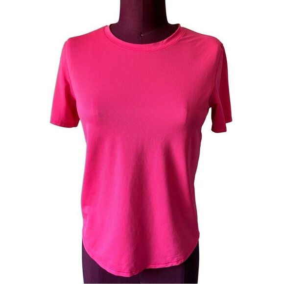 Lululemon High-Neck Running and Training T-Shirt pink size S - Picture 1 of 7